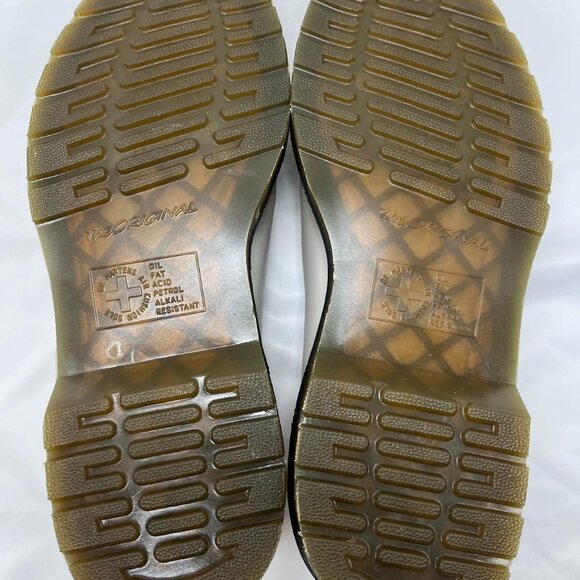 Men's Dr Martens Agnes, Pale Gray, Smooth Leather Shoe, Size 10 - Picture 6 of 7